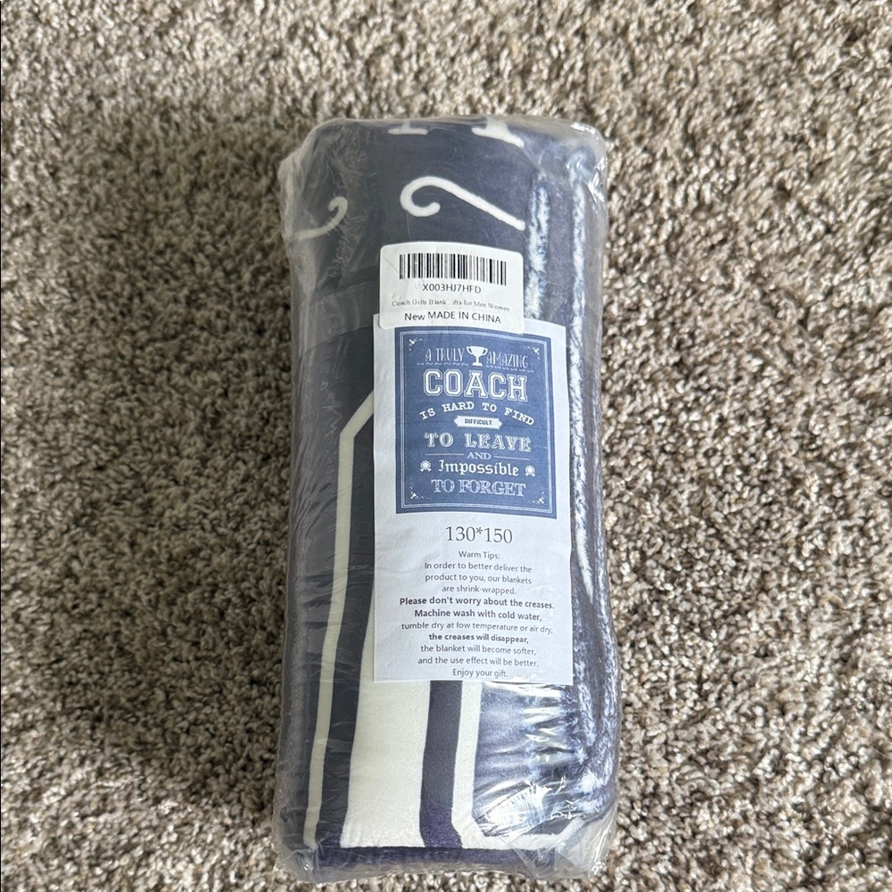 Amazon Blue and White Throw Blanket